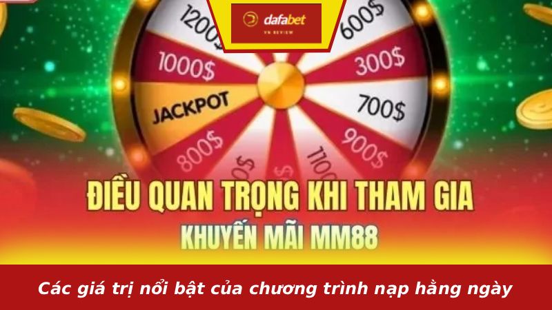 Các giá trị nổi bật của chương trình nạp hằng ngày